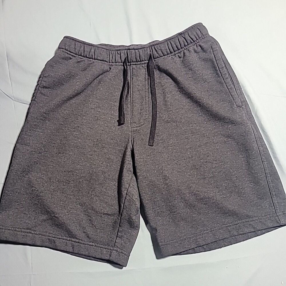 Eddie Bauer Gray Athletic Shorts Elastic Waistband With Drawstring 3 Pockets